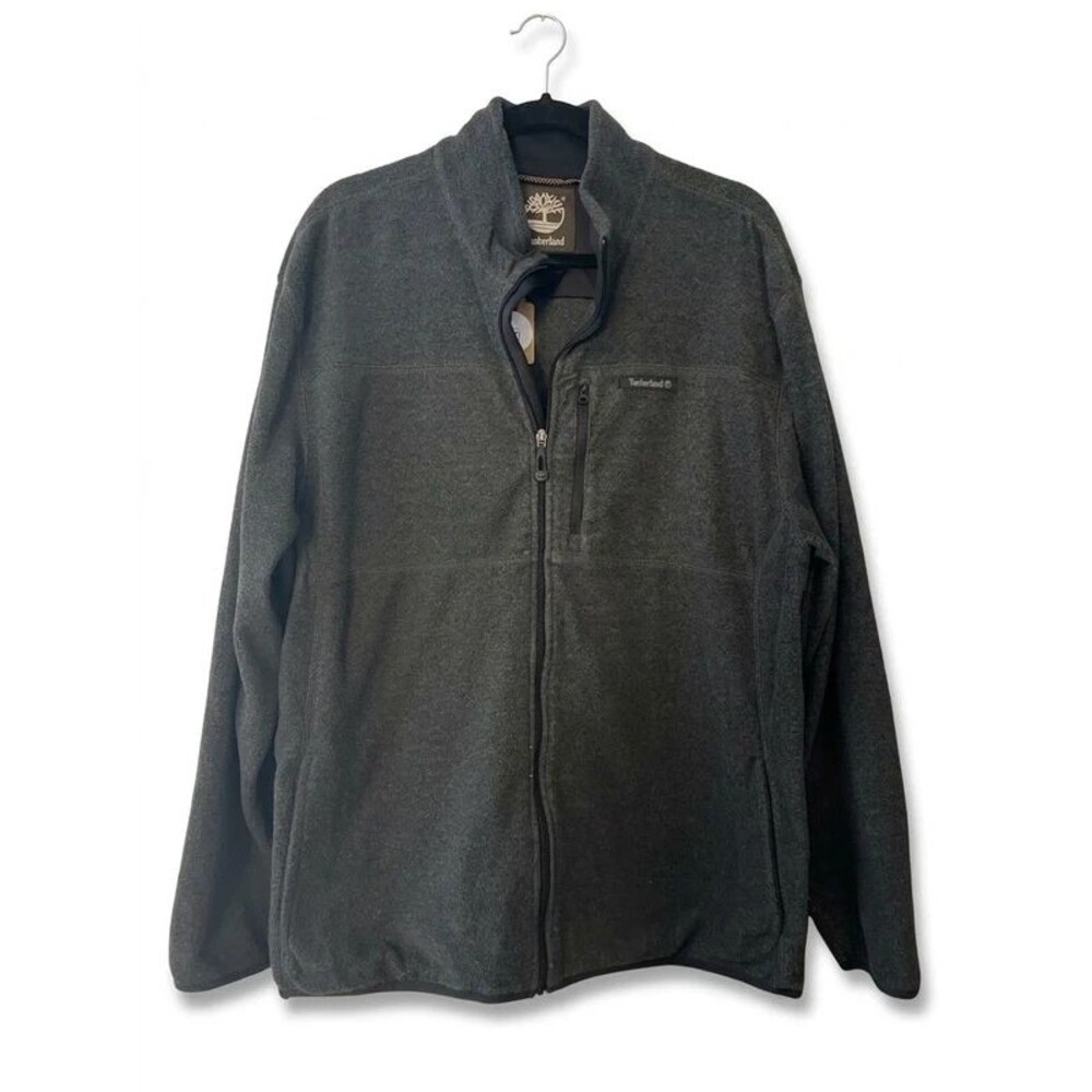 Timberland Men's Quarter-Zip Fleece Pullover Jacket – Charcoal Gray – Size XL